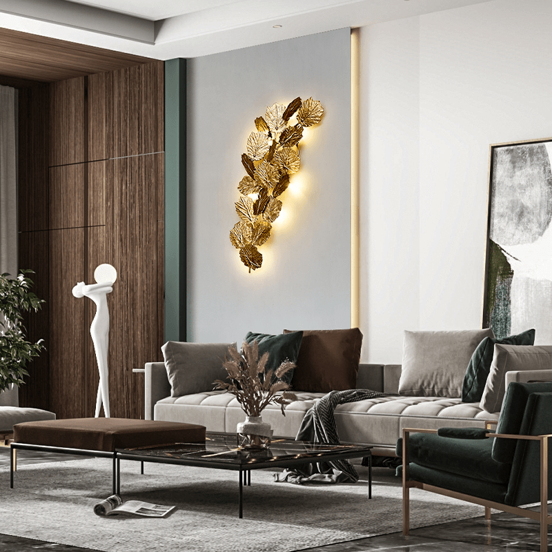 Gold Leaf Handmade Wall Sconce - Nuvé