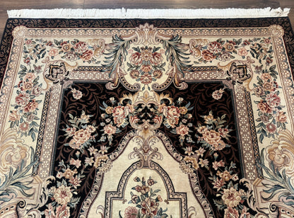 Aubusson Rug 6x9, European Design, Fine 170 KPSI, Elegant Carpet - Nuvé