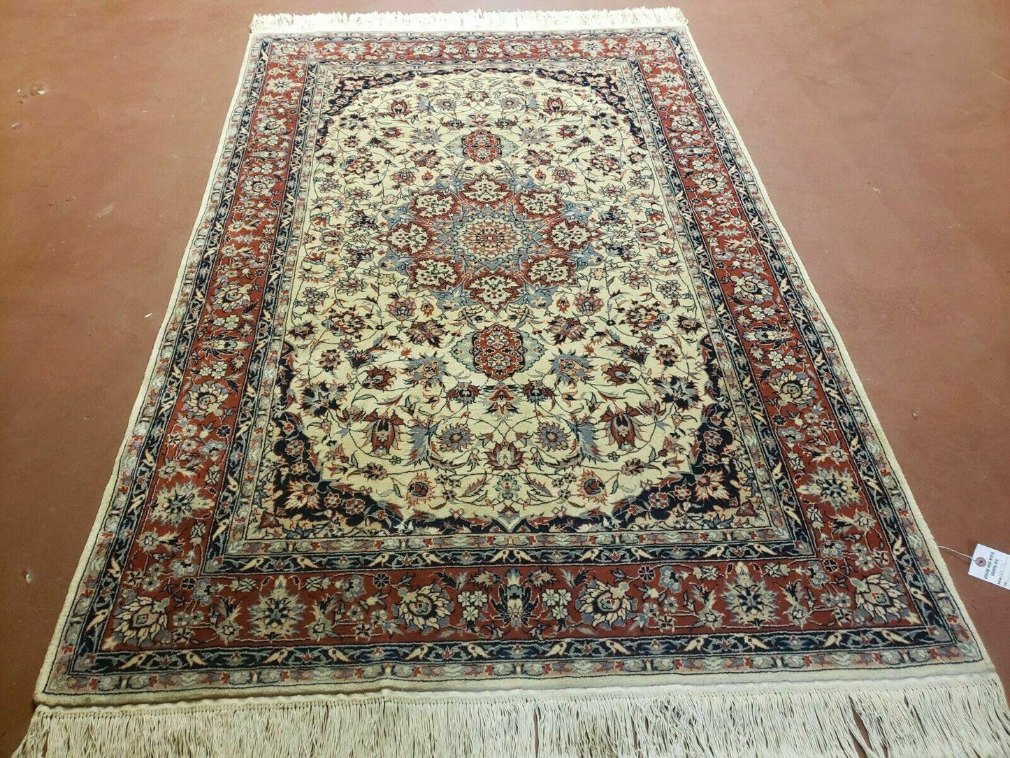 4' X 6' Handmade Ultra Fine Chinese Floral Oriental Wool Rug Hand Knotted Beige - Nuvé