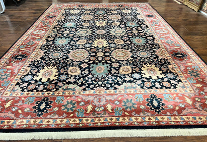 Karastan Rug 8 x 11.7, Karastan Williamsburg Kurdish Pattern 559, Wool Pile Vintage Karastan Carpet, Discontinued, Room SIzed Area Rug - Nuvé