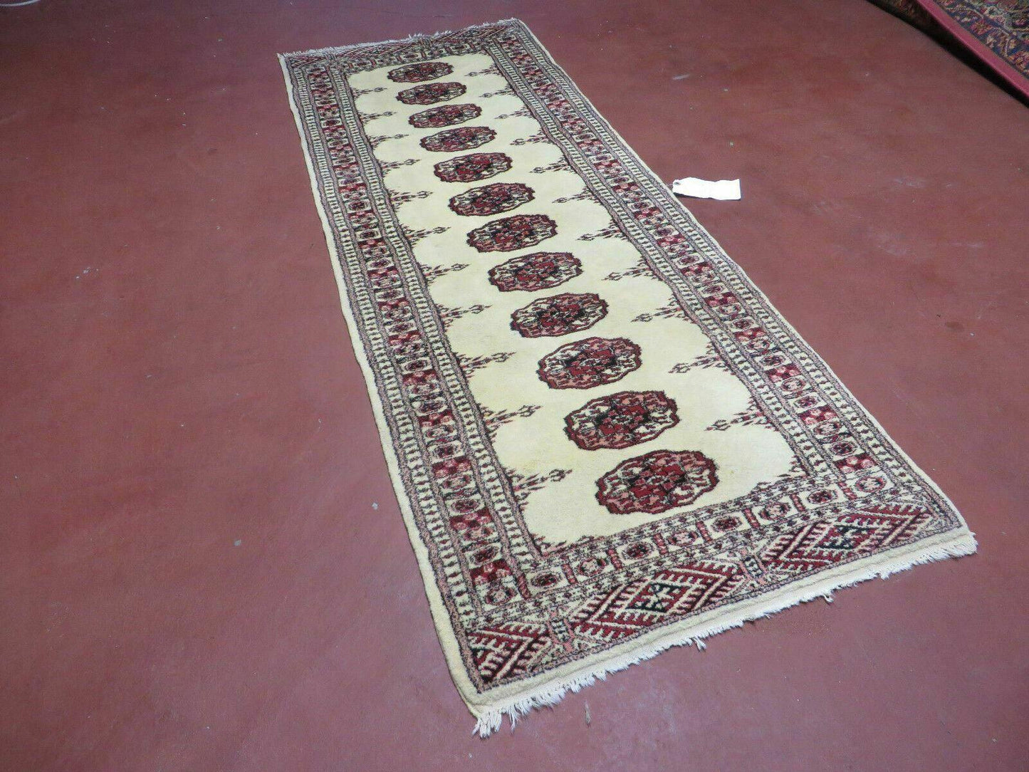 2' 7" x 7' Handmade Finely Knotted Pakistani Turkoman Bokhara Detailed Wool Rug - Nuvé