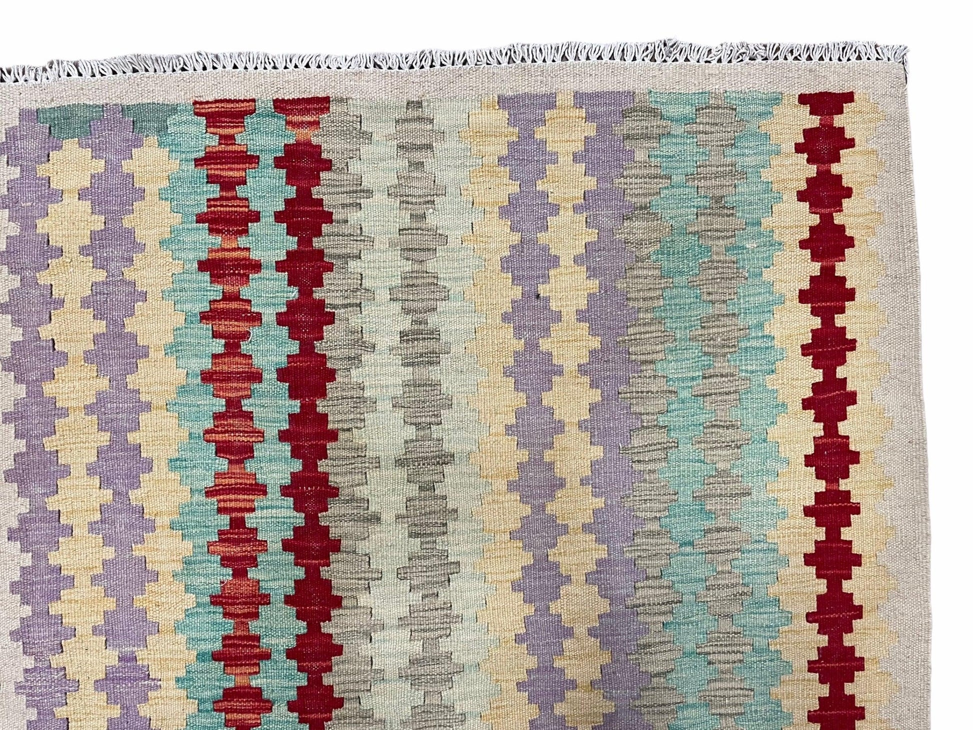 Colorful Kilim Rug 6x8 Multicolor Turkish Kilim Rug 6 x 8 Flat Weave Kilim Playful Anatolian Kilim Wool Kilim New Rug - Nuvé