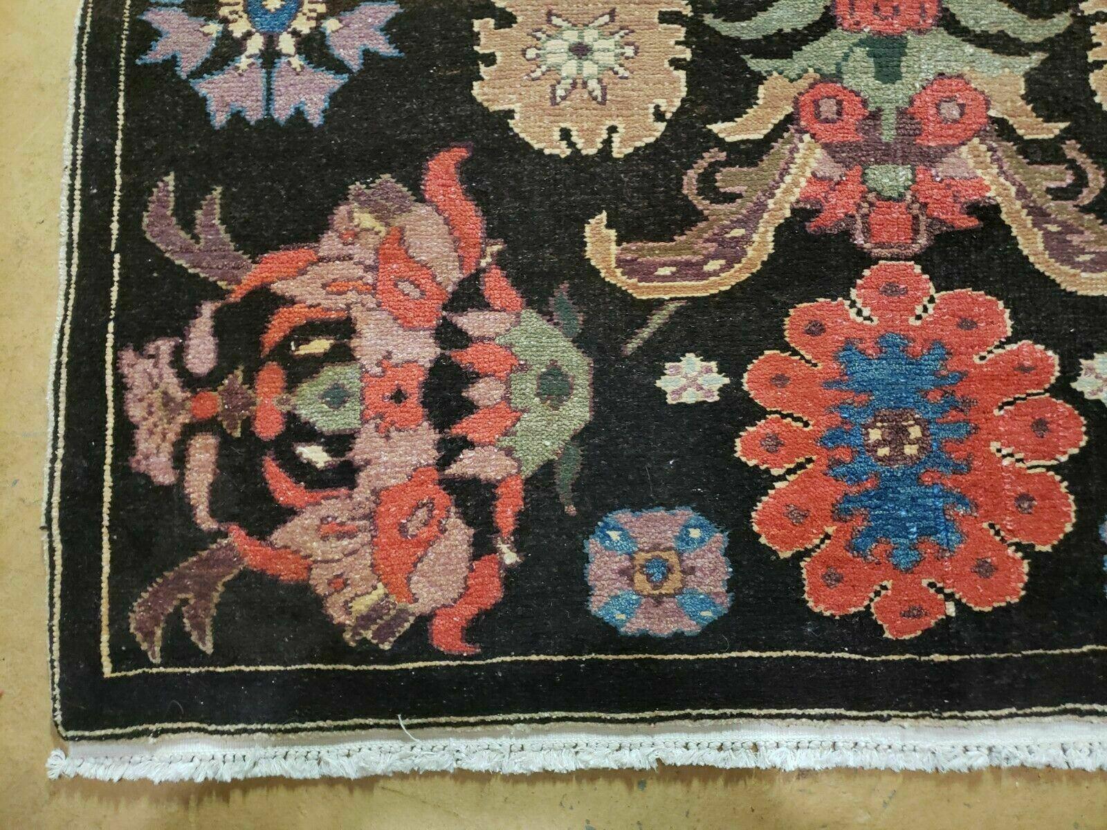 4' 5" X 16' 1" Antique Karabagh Caucasian Rug Handmade Wool Carpet Organic Dye - Nuvé