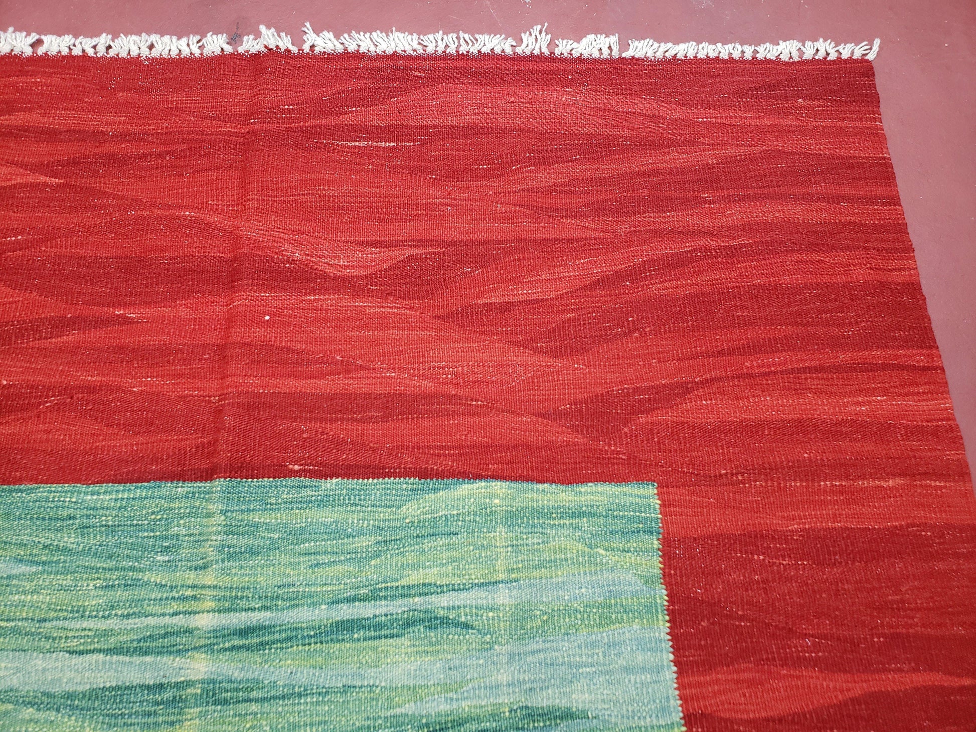 Red Turkish Kilim Rug, 5x7 - 6x8 Rugs, Red and Green Kilim Carpet, Kilim Area Rugs, Flatweave No Pile Rug, New Turkish Rug, Handmade Kilim - Nuvé