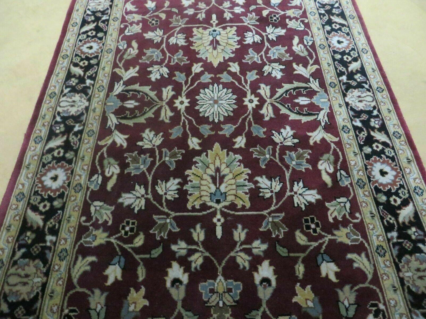 4' X 6' Handmade Finely Knotted Indian Agra Pattern Wool Rug Nice - Nuvé