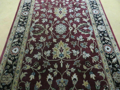4' X 6' Handmade Finely Knotted Indian Agra Pattern Wool Rug Nice - Nuvé