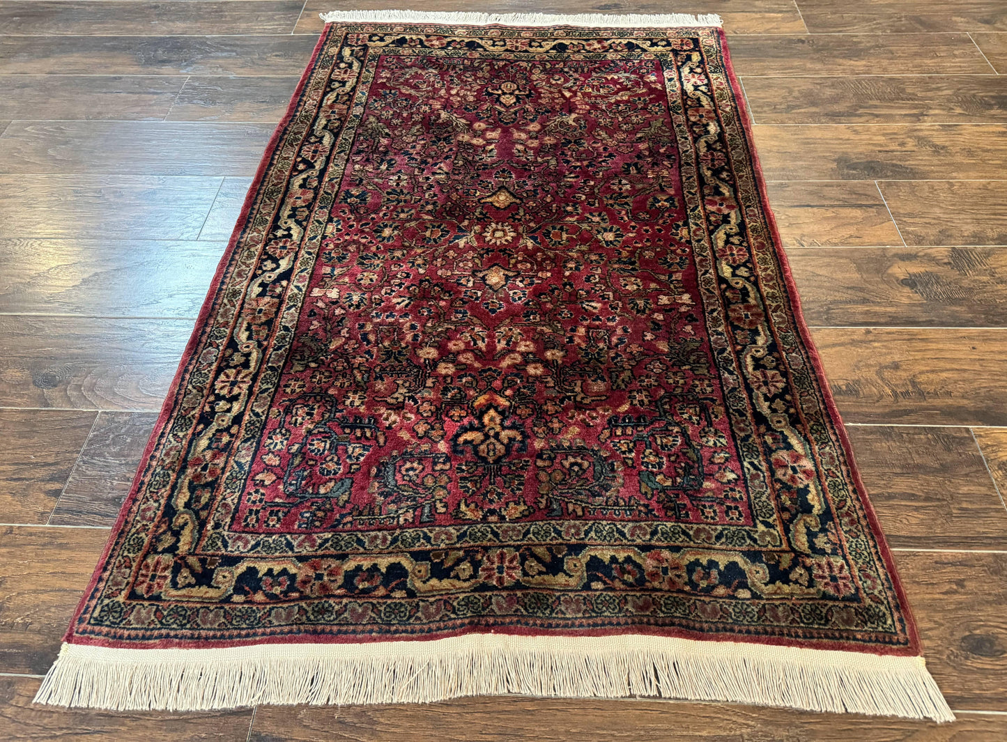 Persian Sarouk Rug 3x5, Antique Persian Carpet - Nuvé