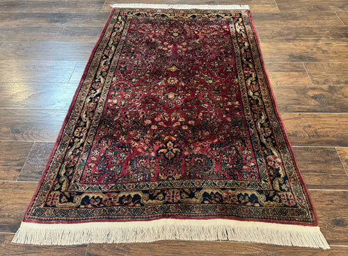 Persian Sarouk Rug 3x5, Antique Persian Carpet - Nuvé