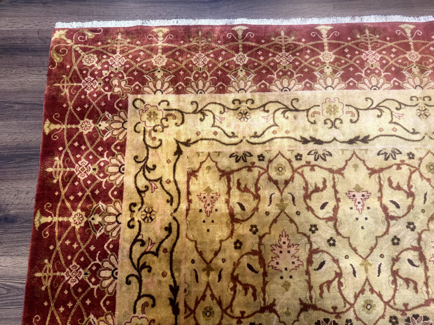 Pak Persian Rug 8x10, Allover Pattern, Gold-Tan, Fine 200 KPSI - Nuvé