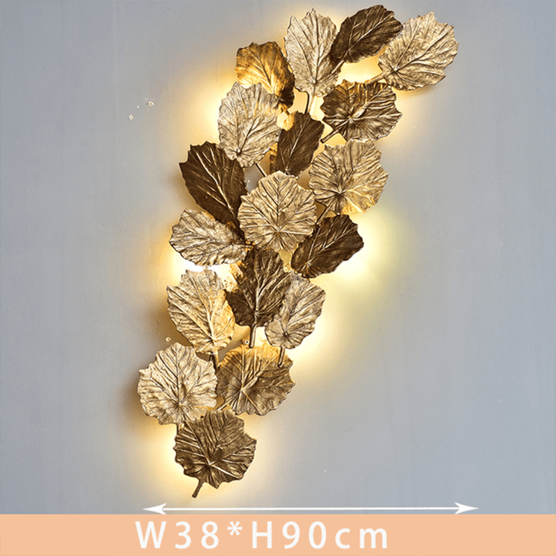 Gold Leaf Handmade Wall Sconce - Nuvé