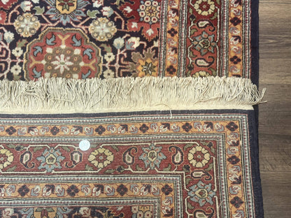 Turkish Hereke Rug 3x5, Navy Blue and Red, Fine 210 KPSI - Nuvé