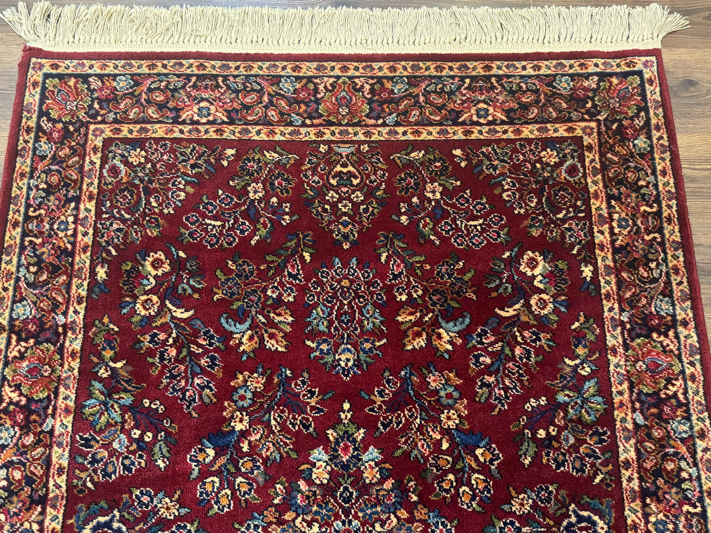 4x6 Karastan Rug Red Sarouk #785, Wool Pile Original 700 Series, Vintage Discontinued - Nuvé