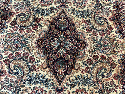 Antique Karastan Kirman Rug 8.8 x 12, Imperial Karastan #1427, Ivory Kirman - Nuvé