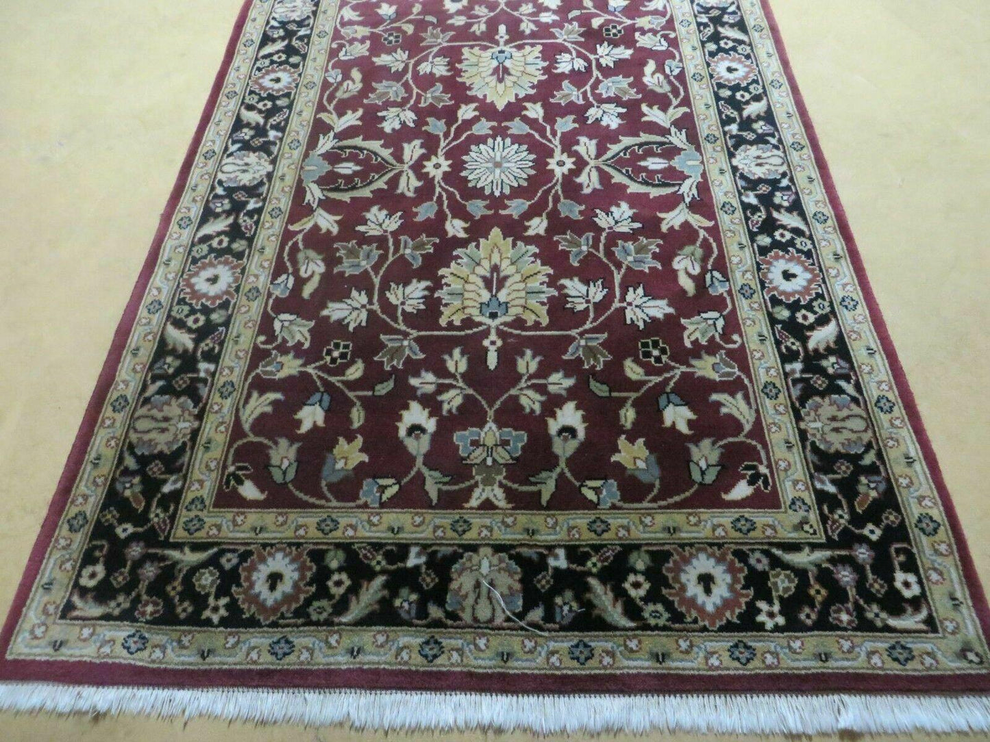 4' X 6' Handmade Finely Knotted Indian Agra Pattern Wool Rug Nice - Nuvé