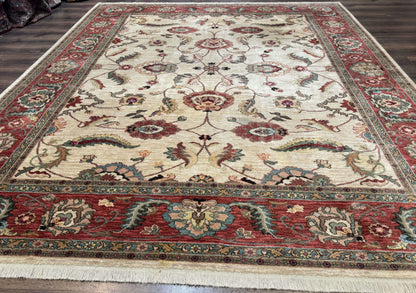 Karastan Rug 8.8 x 10, Ashara Agra Ivory #549, Wool, Vintage - Nuvé