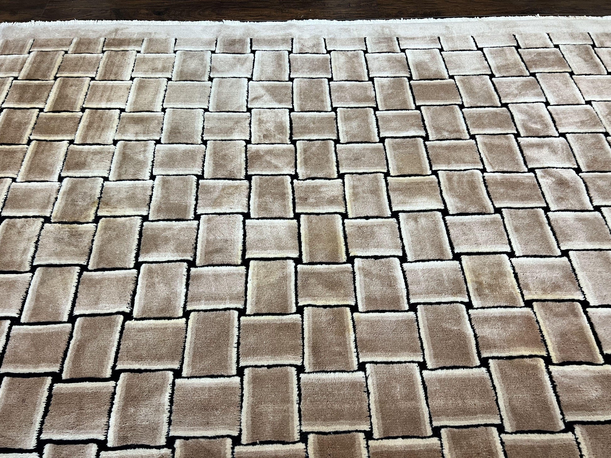 Tibetan Rug 9x12, Handmade, Wool, Modern Design - Nuvé