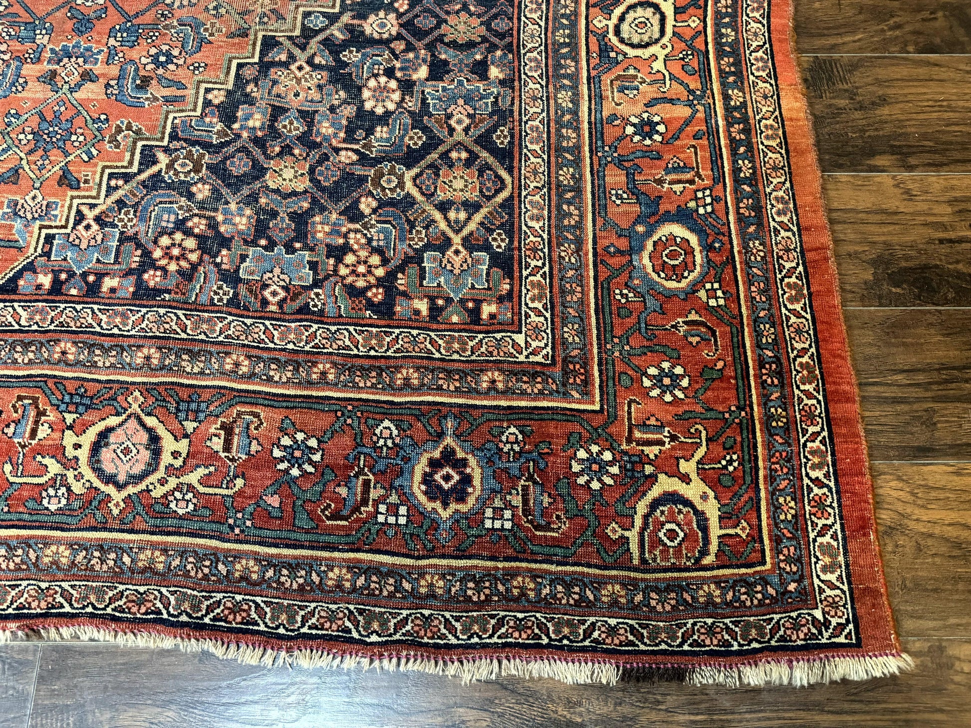 Antique Persian Bidjar Rug 8x12, Rare Persian Carpet - Nuvé