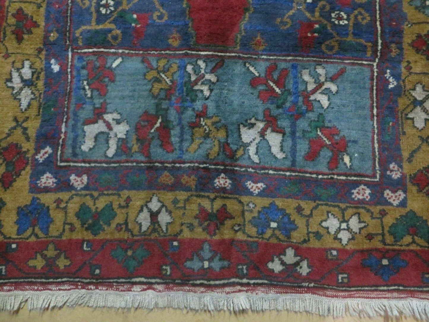 4' X 8' Vintage Handmade Turkish Kazak Pattern Wool Rug Carpet Nice # 105 - Nuvé