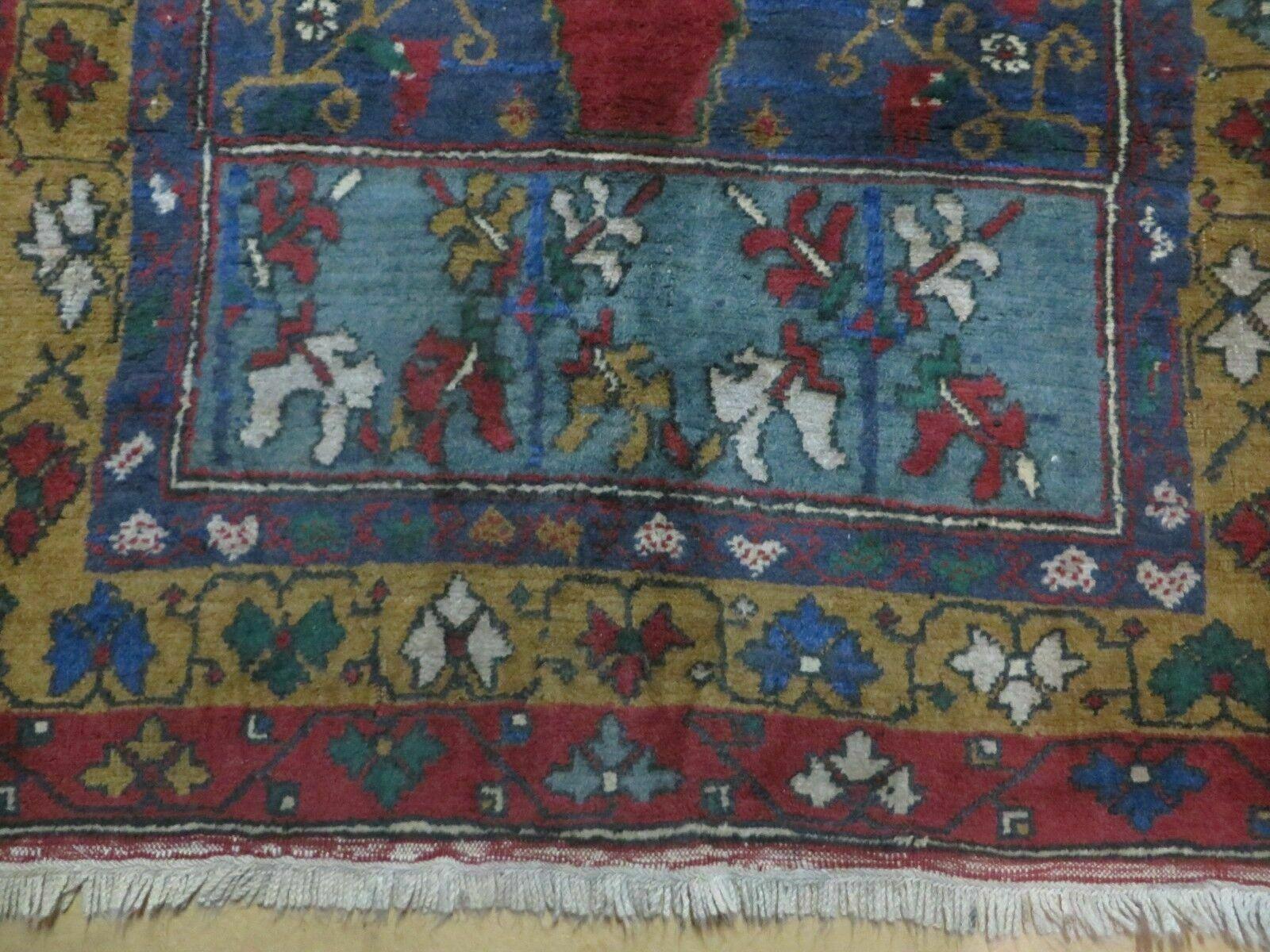 4' X 8' Vintage Handmade Turkish Kazak Pattern Wool Rug Carpet Nice # 105 - Nuvé