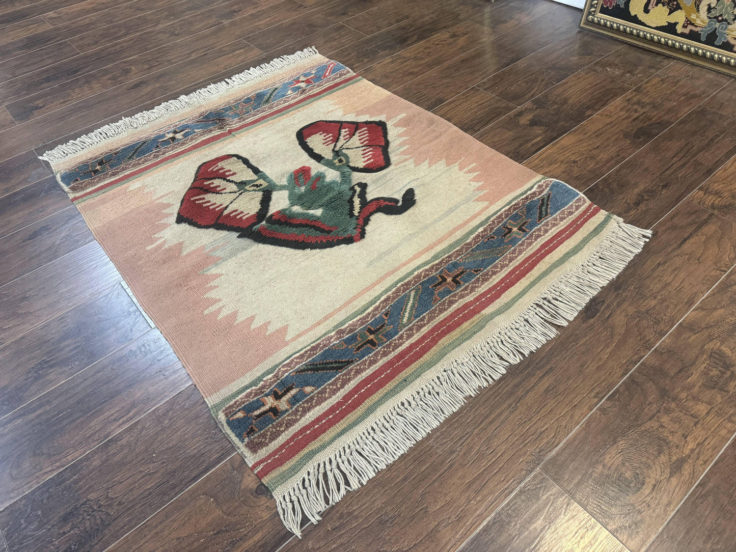 Turkish Kilim Rug 2.5 x 4.7, Flatweave Bohemian Blanket Rug, Wall Hanging Tapestry Rug - Nuvé