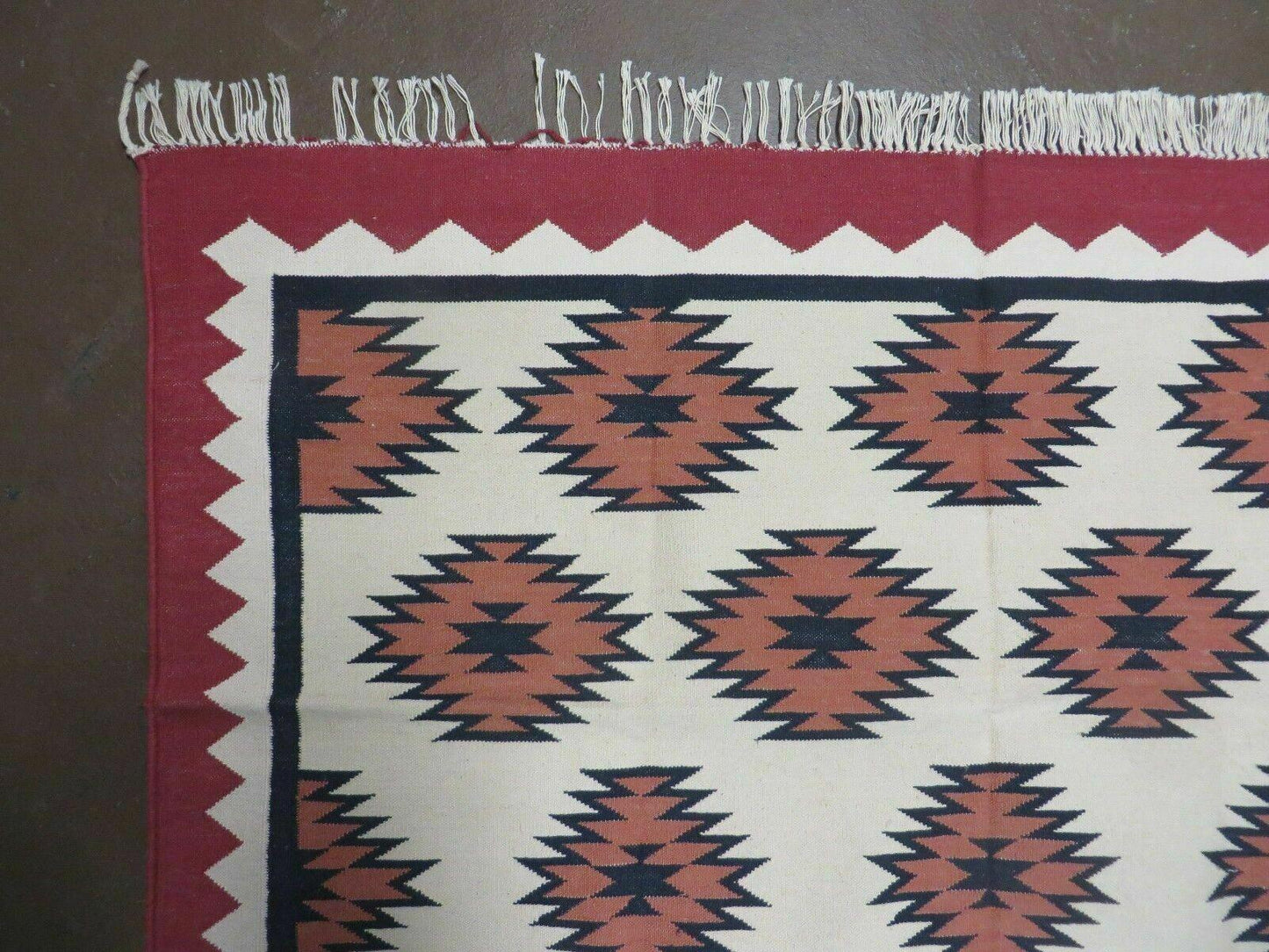 5' X 8' Hand Woven Wool Rug Contemporary Kilim Dhurrie Modern Oriental Area Rug - Nuvé