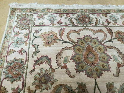 4x12 Vintage Oriental Runner Rug Hand Knotted Indian Agra Wool Tea Washed Beige - Nuvé