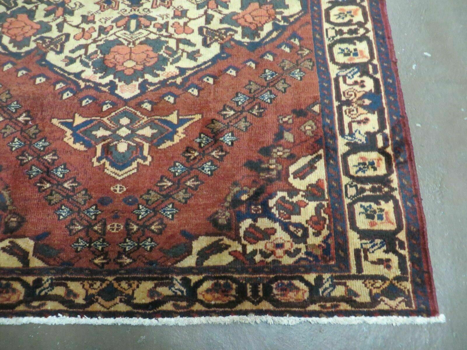 4' X 7' Antique 1920 Handmade Turkish Medallion Wool Rug Veg Dye Nice - Nuvé