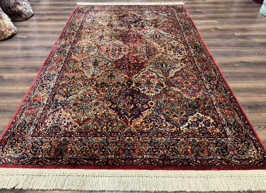 5.9 x 9 Karastan Rug Multicolor Panel Kirman #717, Original 700 Series, Wool - Nuvé