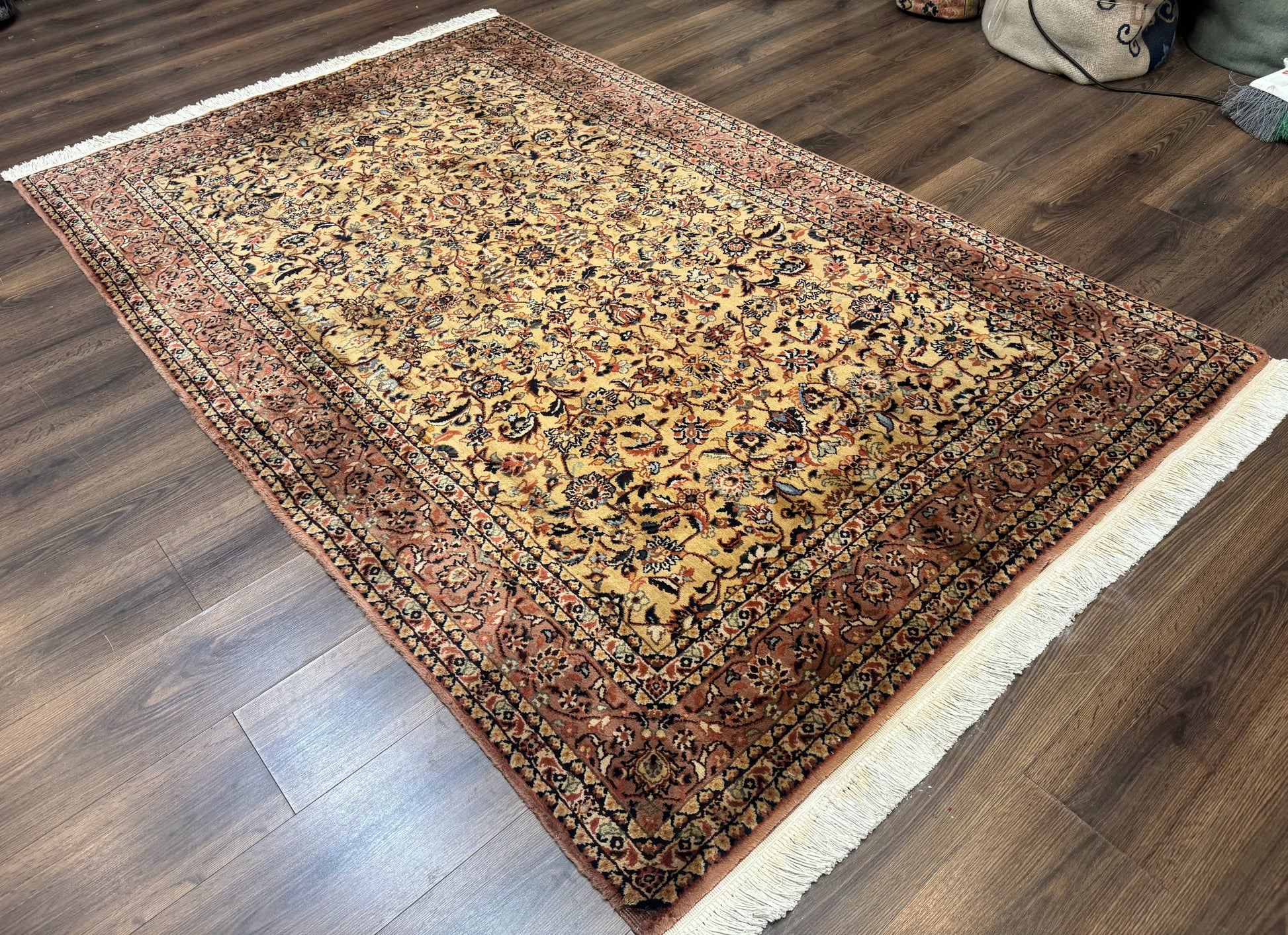 Indo Persian Rug 5x8, Light Tan/Camel, Allover Design - Nuvé