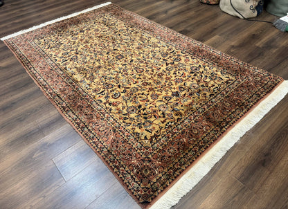 Indo Persian Rug 5x8, Light Tan/Camel, Allover Design - Nuvé