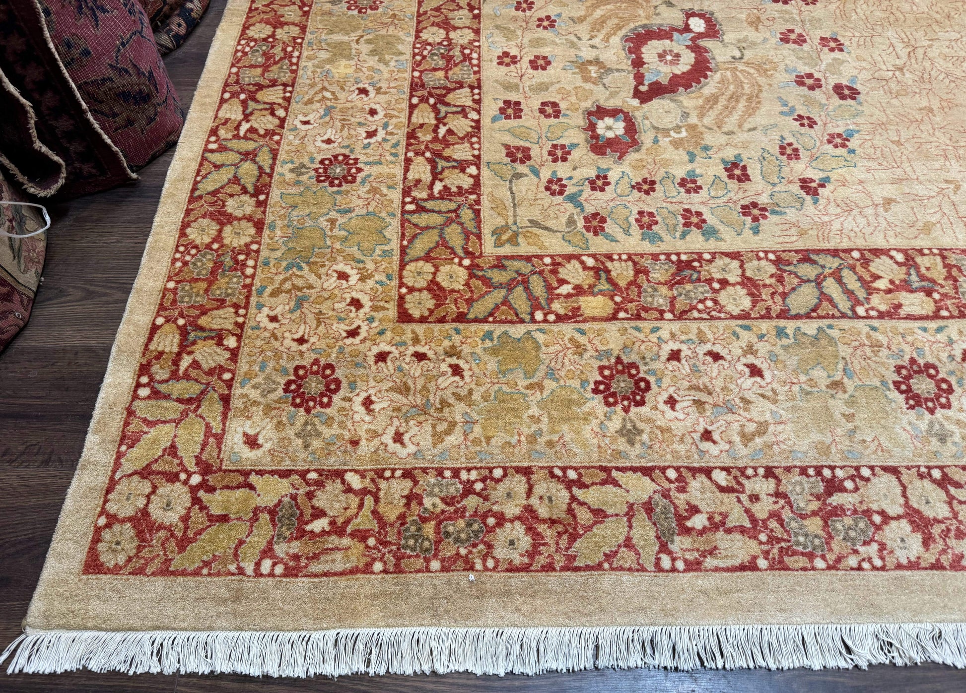 Palace Size Pak Persian Rug 13x17, Haji Jalili Design, Beige and Rust, Wool Hand Knotted, Fine 260 KPSI - Nuvé