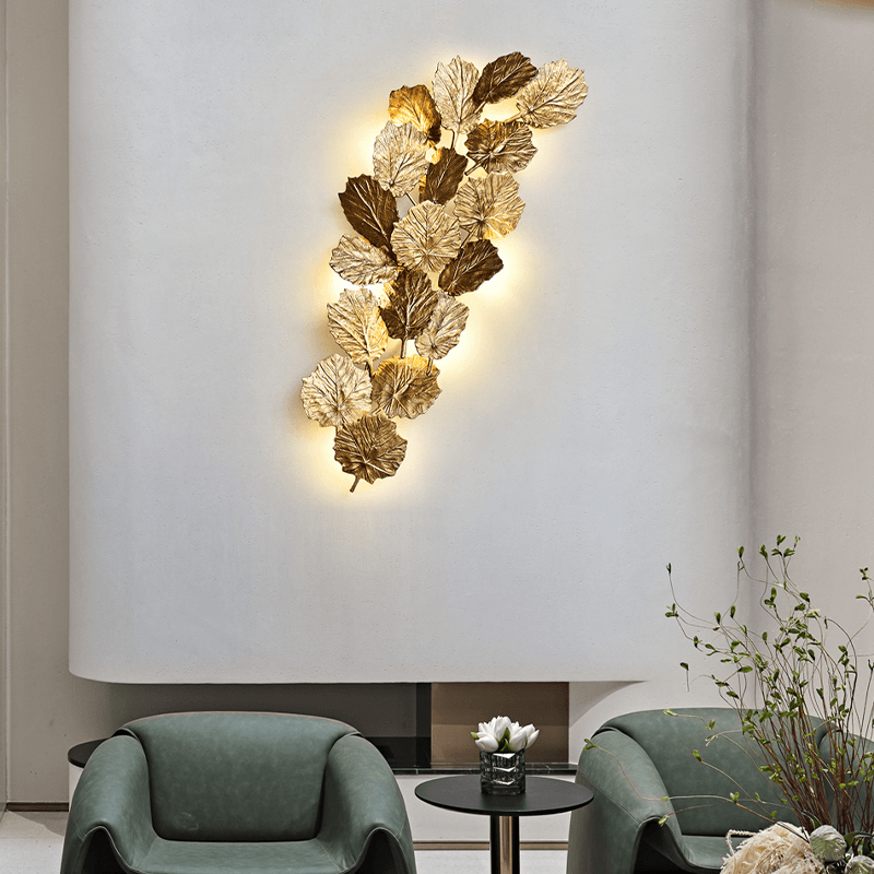 Gold Leaf Handmade Wall Sconce - Nuvé