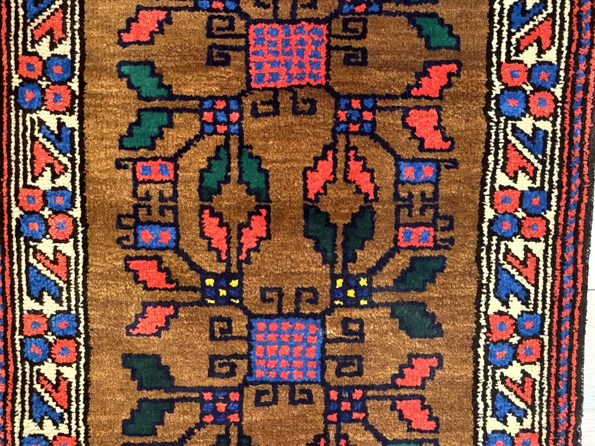 Small Persian Baluchi Rug, Tribal Rug, Brown, Multicolor - Nuvé