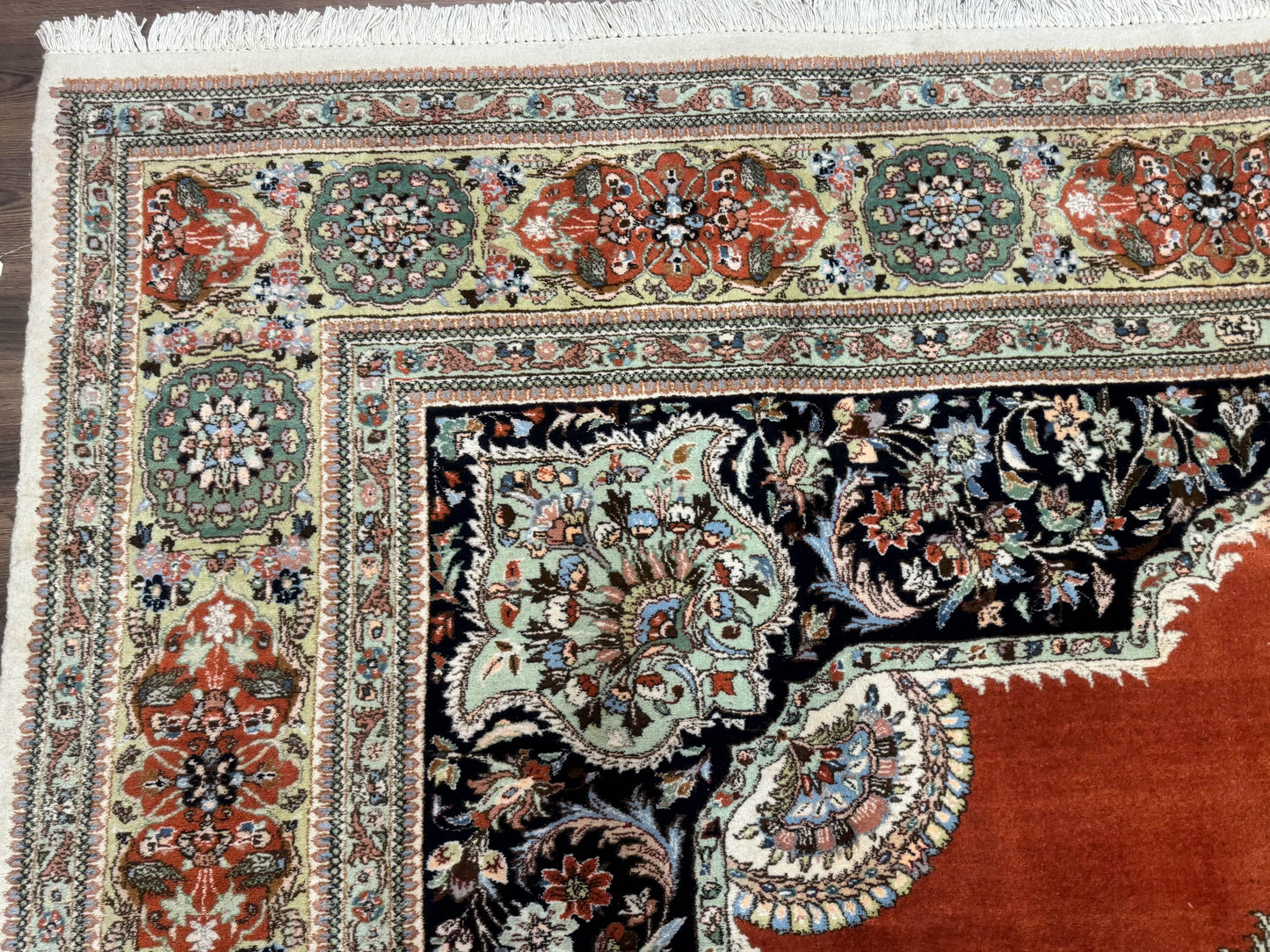 Persian Rug 11x13, Semi Open Field, Soft Wool Pile, Vintage Persian Carpet, Persian Tabriz Tabatabai - Nuvé