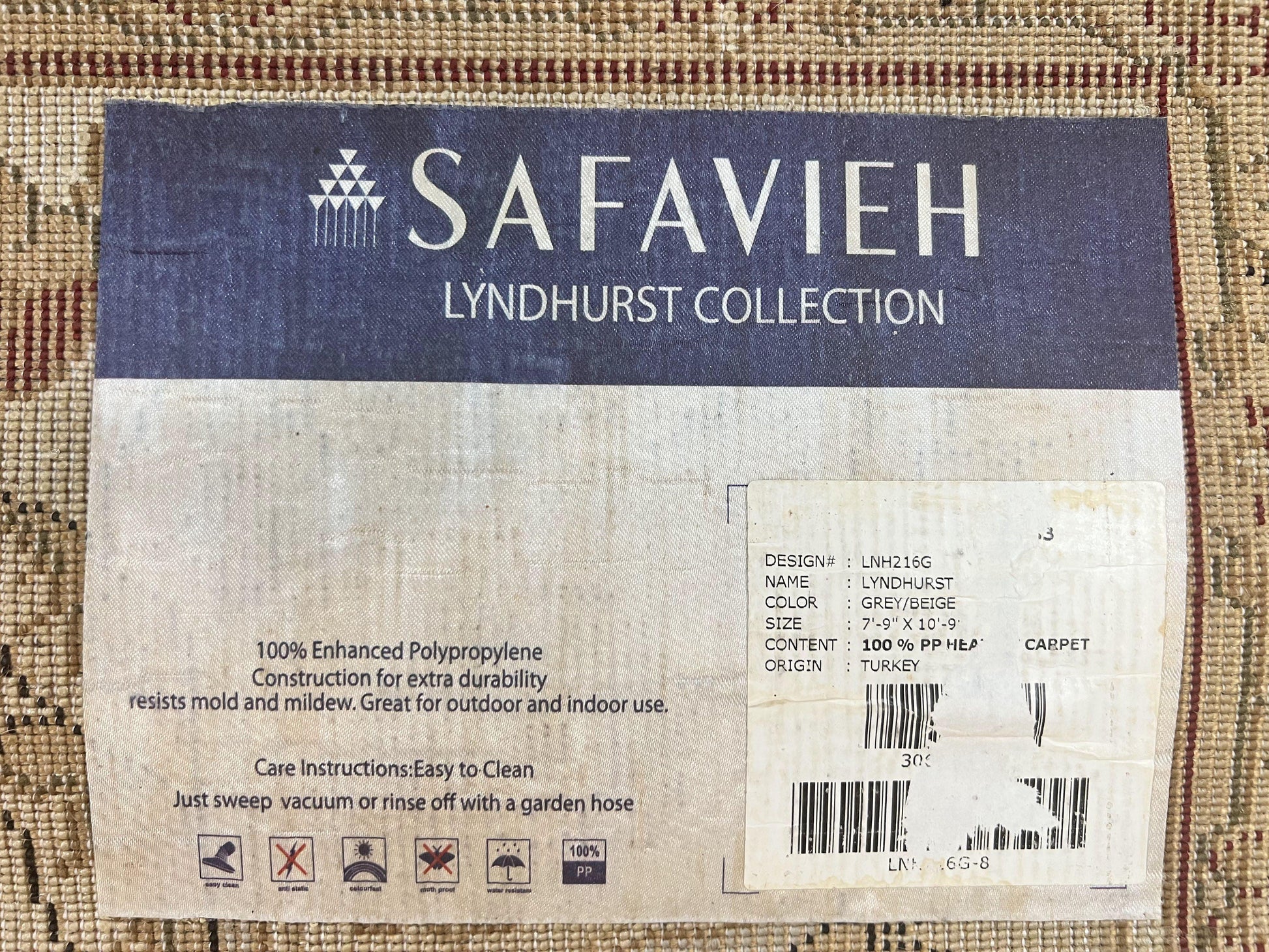 Safavieh Rug 8x11, Lyndhurst Collection, Indoor Outdoor Rug, Floral Allover Oriental Carpet - Nuvé
