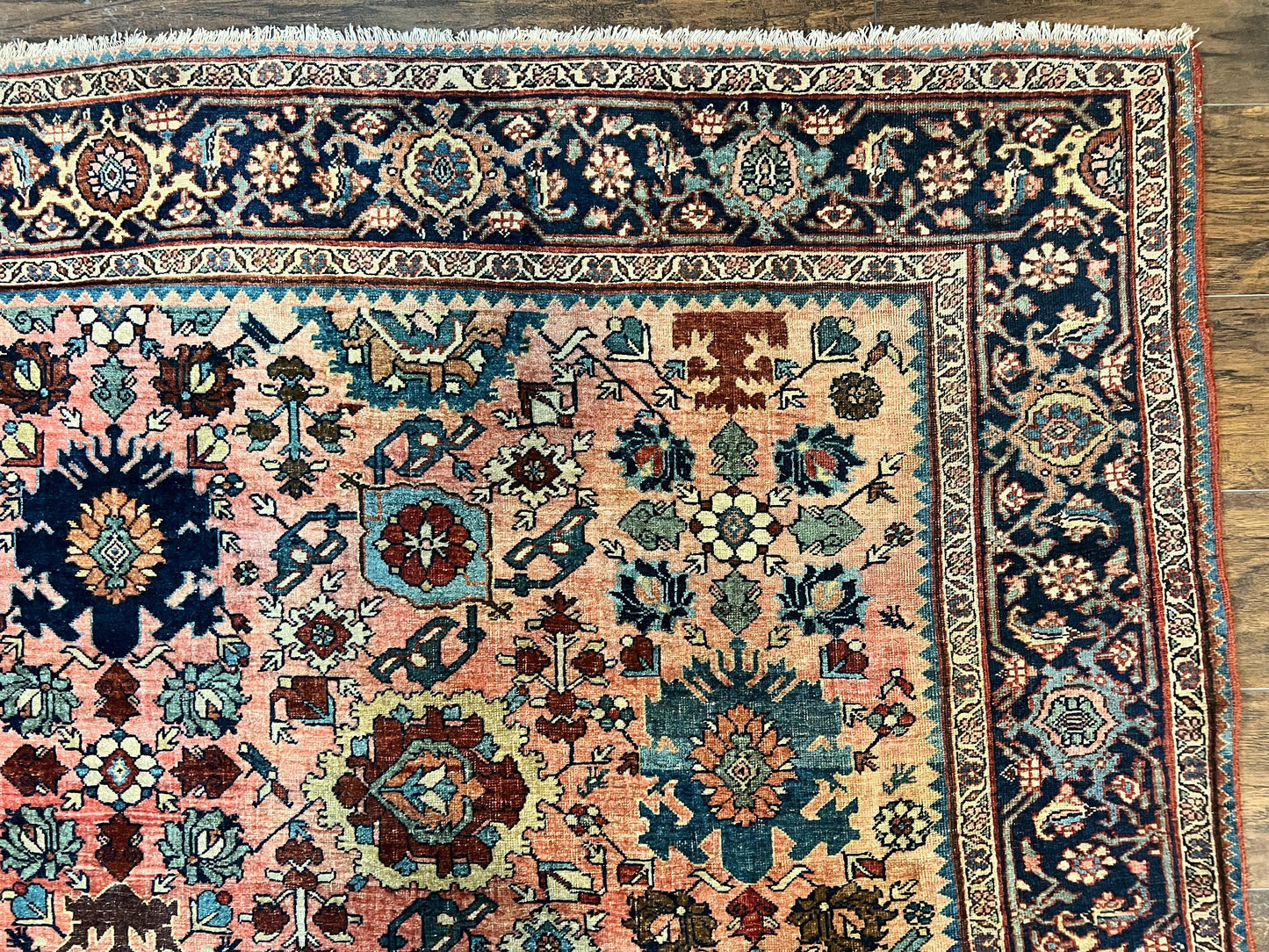 Rare Persian Sarouk Farahan Rug 9x15 – Antique Wool Carpet, Signed By Master Weaver - Nuvé