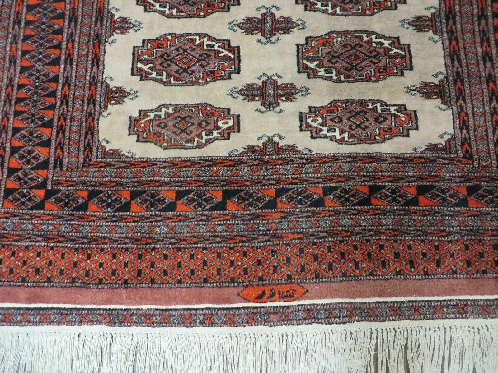 4' X 6' Vintage Handmade Bokhara Turkoman Pakistan Wool Rug Carpet Nice - Nuvé
