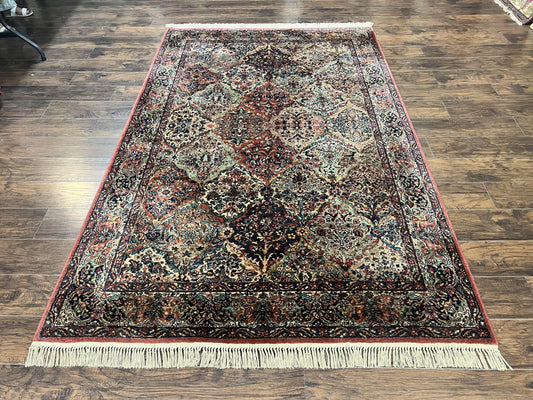 Karastan Rug 5.9 x 9, Multicolor Panel Kirman Rug #717, Wool Original Karastan Collection 700 Series, Vintage Karastan Area Rug - Nuvé