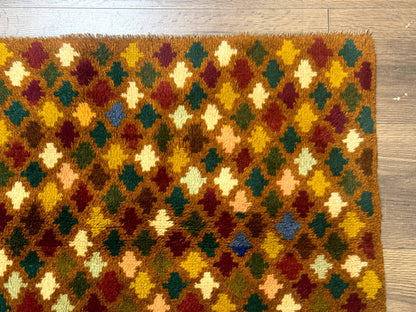 Balouch Rug 3x4, Burnt-Orange, Multicolor, Afghan Rug - Nuvé