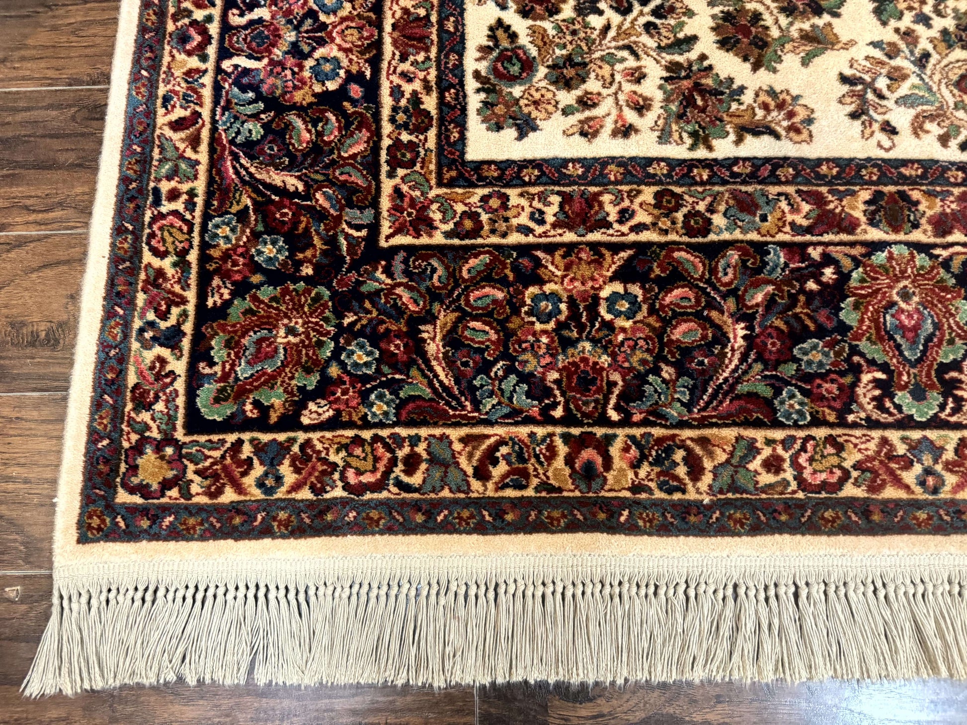 8.8 x 12 Karastan Ivory Sarouk Rug #760, Wool Pile, Vintage, Original 700 Series - Nuvé