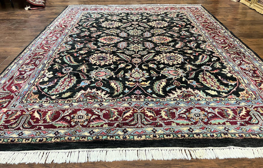 Indo Persian Rug 8x10, Nourison Carpet, Floral, Hand Knotted Vintage Wool Rug - Nuvé
