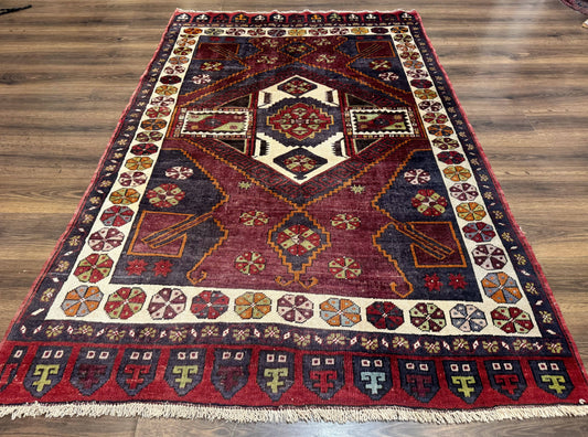 Turkish Kazak Rug 5x7, Geometric - Nuvé