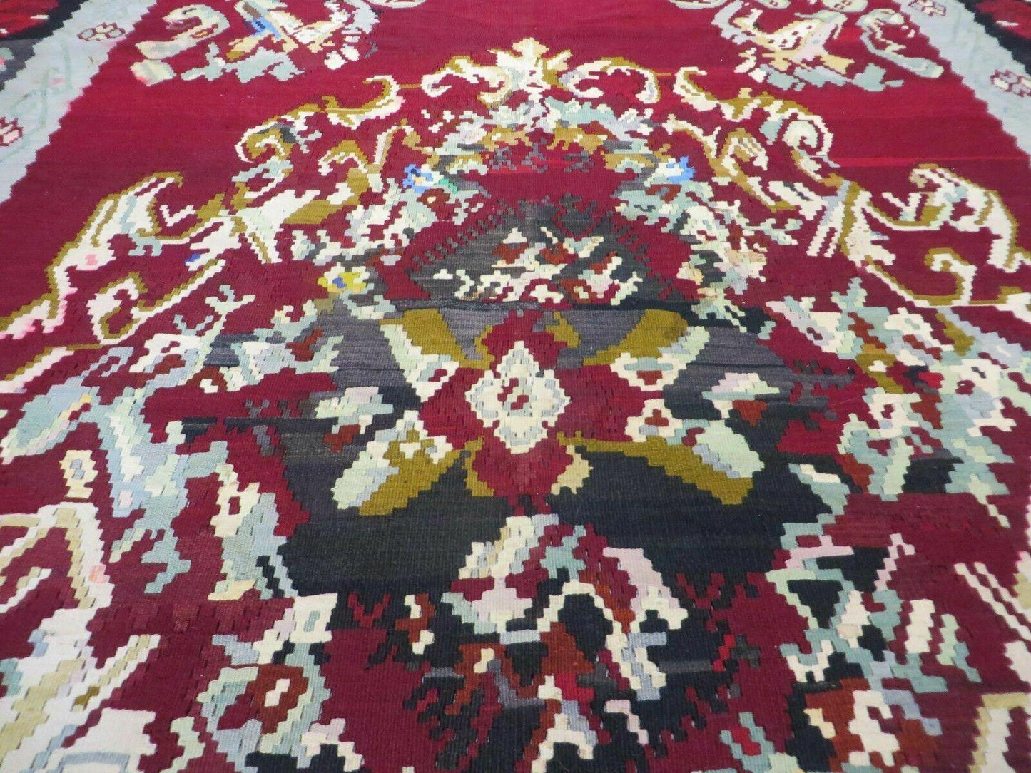8' X 11' Karabagh Kilim Handmade Flat Weave Wool Rug Vegi Organic Dyes Nice - Nuvé