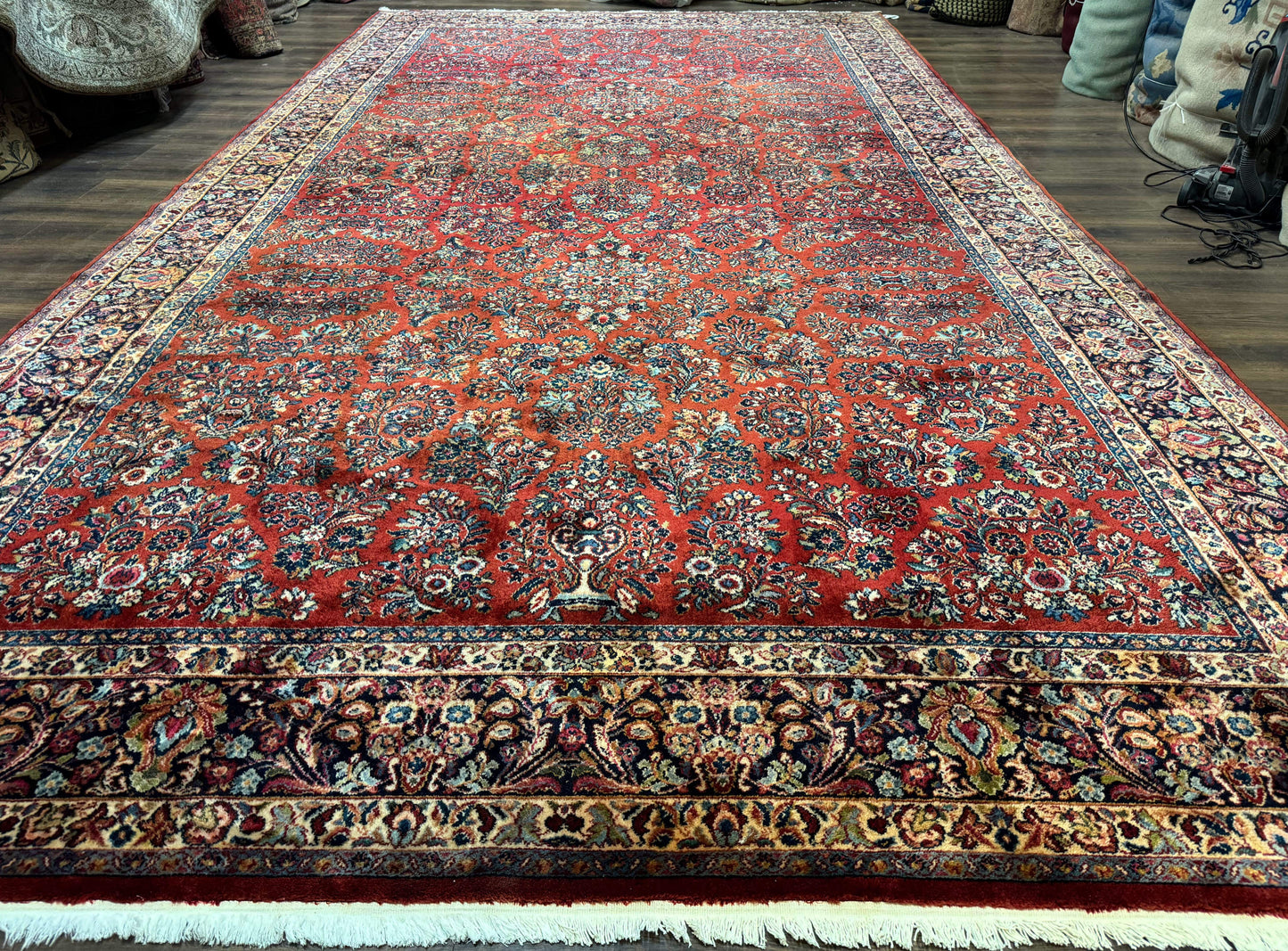 10x18 Karastan Sarouk Rug #785, Wool Large Palace Sized Vintage Karastan Carpet - Nuvé