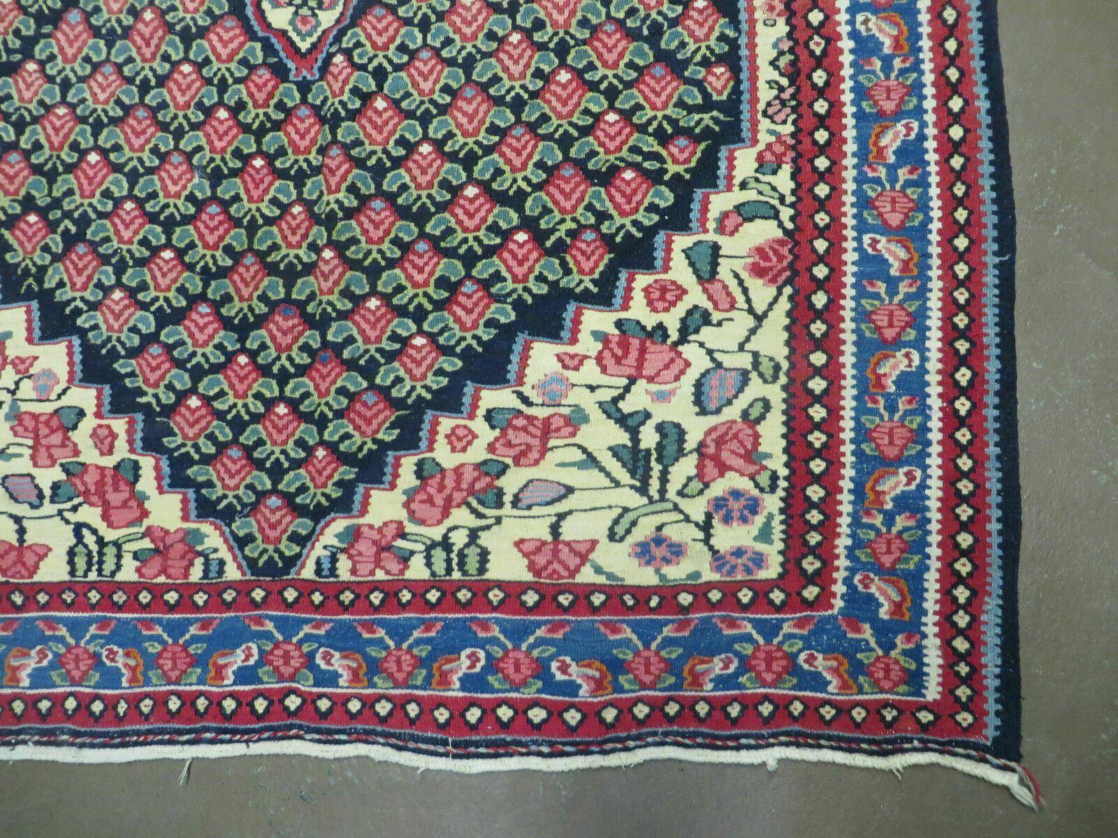 4' X 6' Vintage Handmade Turkish Flat weave Rug Tribal - Nuvé