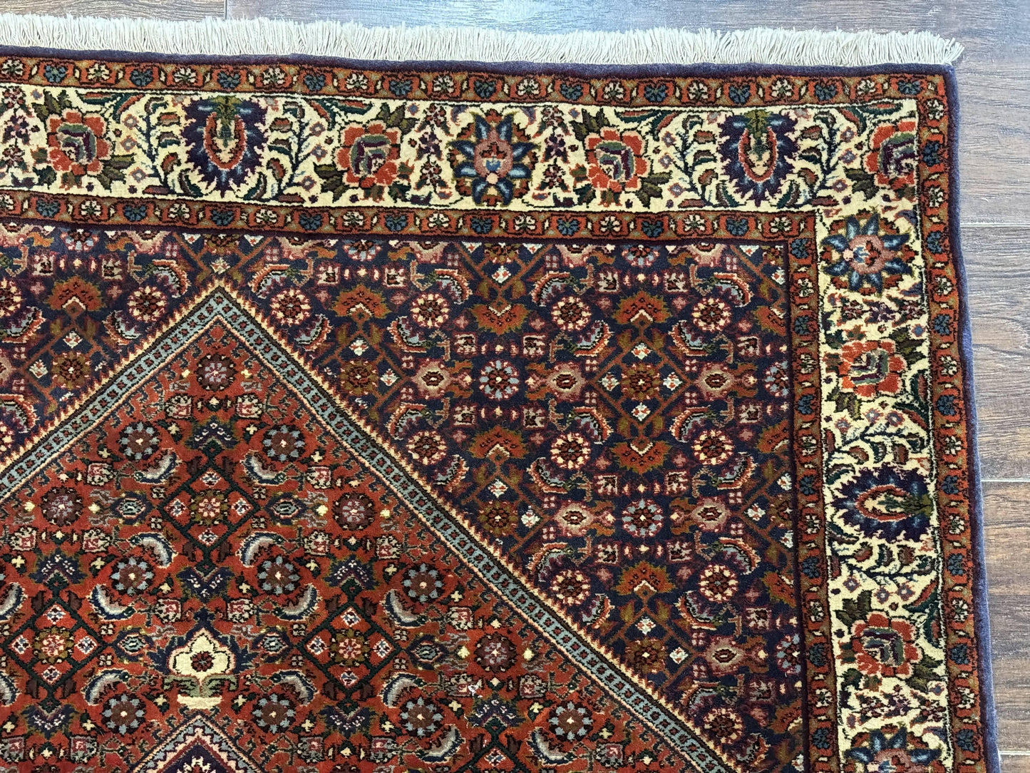 Persian Bidjar Rug 4x5, Fine 290 KPSI, Herati Pattern - Nuvé