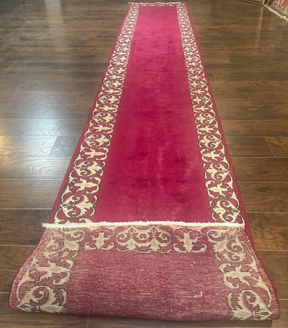 Red Persian Kerman Runner Rug 3x16 - Nuvé