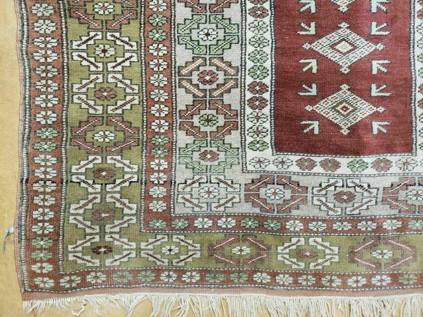 4' X 8' Antique Handmade Turkish Melas Oushak Wool Rug - Nuvé