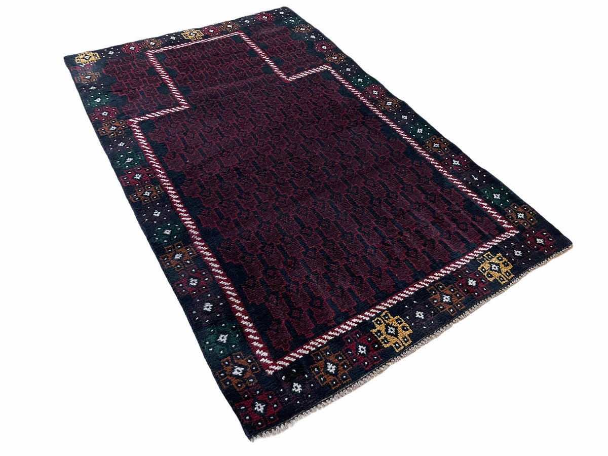 3 X 5 Vintage Handmade Tribal Wool Rug Baluchi Rug Afghan Rug Balouch Rug 3x4.7