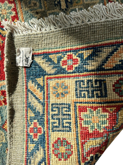 Hand-Knotted Afghani Kazak Wool Rug 8’11” x 11’10” - Nuvé